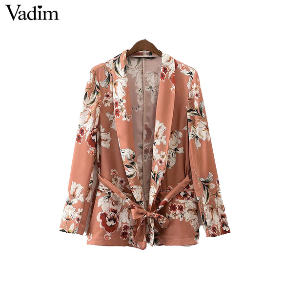 Vadim women vintage floral print blazer - VADIM