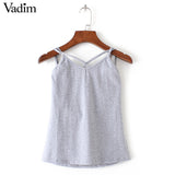 Women sexy sleeveless camis tank tops - VADIM