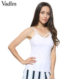 Women sexy sleeveless camis tank tops - VADIM