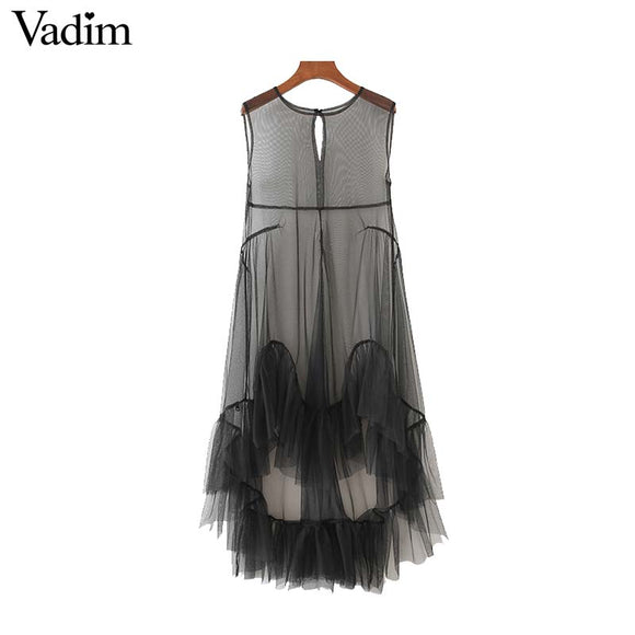 Vadim women sexy see through mesh dress - VADIM