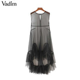 Vadim women sexy see through mesh dress - VADIM