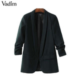 Vadim women elegant white black green blazer - VADIM