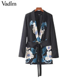 Vadim women sashes floral blazer - VADIM