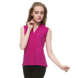 Vadim women V neck summer blouses - VADIM