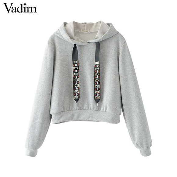 Vadim women casual hooded short sweatshirt - VADIM