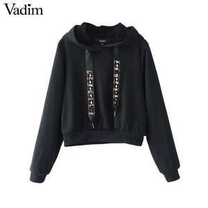 Vadim women casual hooded short sweatshirt - VADIM