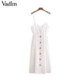 Vadim women sweet bow tie white dress sexy backless sleeveless - VADIM